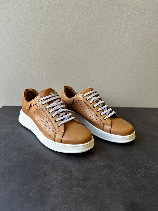 ΑΝΟΙΧΤΟ ΚΑΦΕ ΔΕΡΜΑΤΙΝΟ SNEAKER