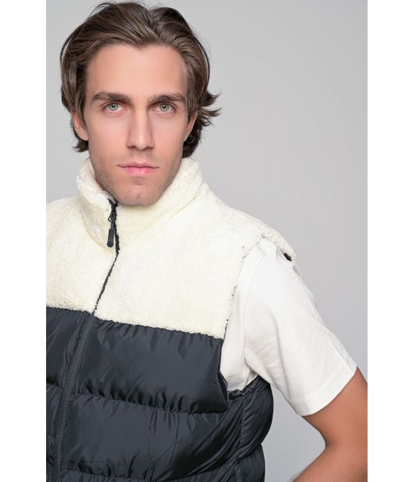 ΑΜΑΝΙΚΟ ΜΠΟΥΦΑΝ PUFFER RIDERS BEN TAILOR - ΜΑΥΡΟ-ΛΕΥΚΟ