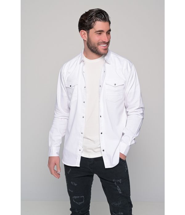 ΠΟΥΚΑΜΙΣΟ JEAN PURE BEN TAILOR - ΛΕΥΚΟ