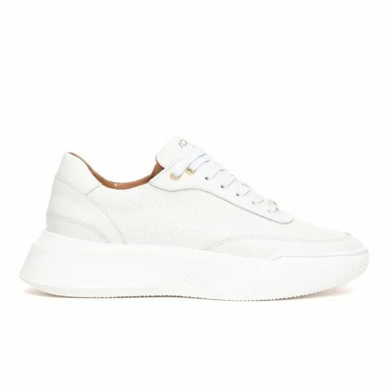 ΔΕΡΜΑΤΙΝΟ ΑΝΔΡΙΚΟ SNEAKER ΛΕΥΚΟ RAYMONT