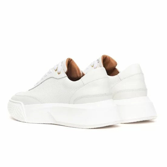 ΔΕΡΜΑΤΙΝΟ ΑΝΔΡΙΚΟ SNEAKER ΛΕΥΚΟ RAYMONT