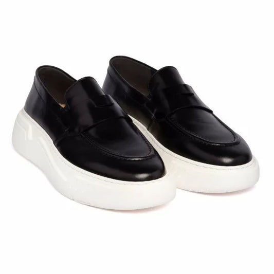 ΔΕΡΜΑΤΙΝΟ ΑΝΔΡΙΚΟ PENNY LOAFER ΜΑΥΡΟ RAYMONT