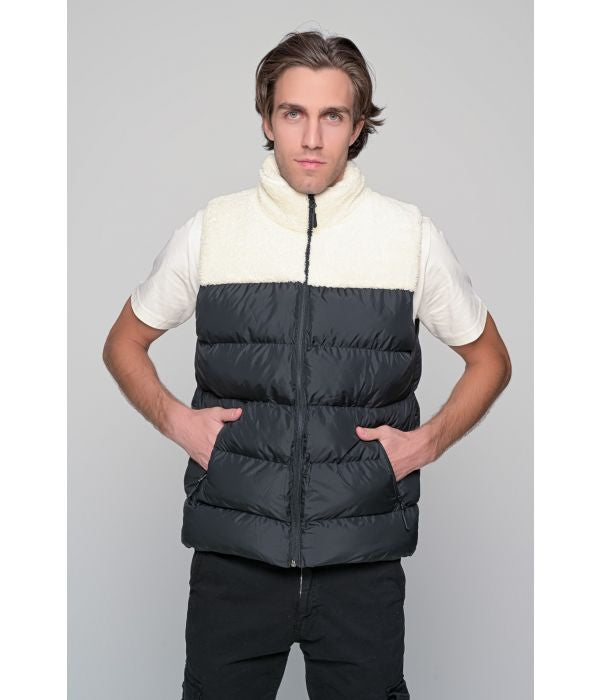ΑΜΑΝΙΚΟ ΜΠΟΥΦΑΝ PUFFER RIDERS BEN TAILOR - ΜΑΥΡΟ-ΛΕΥΚΟ