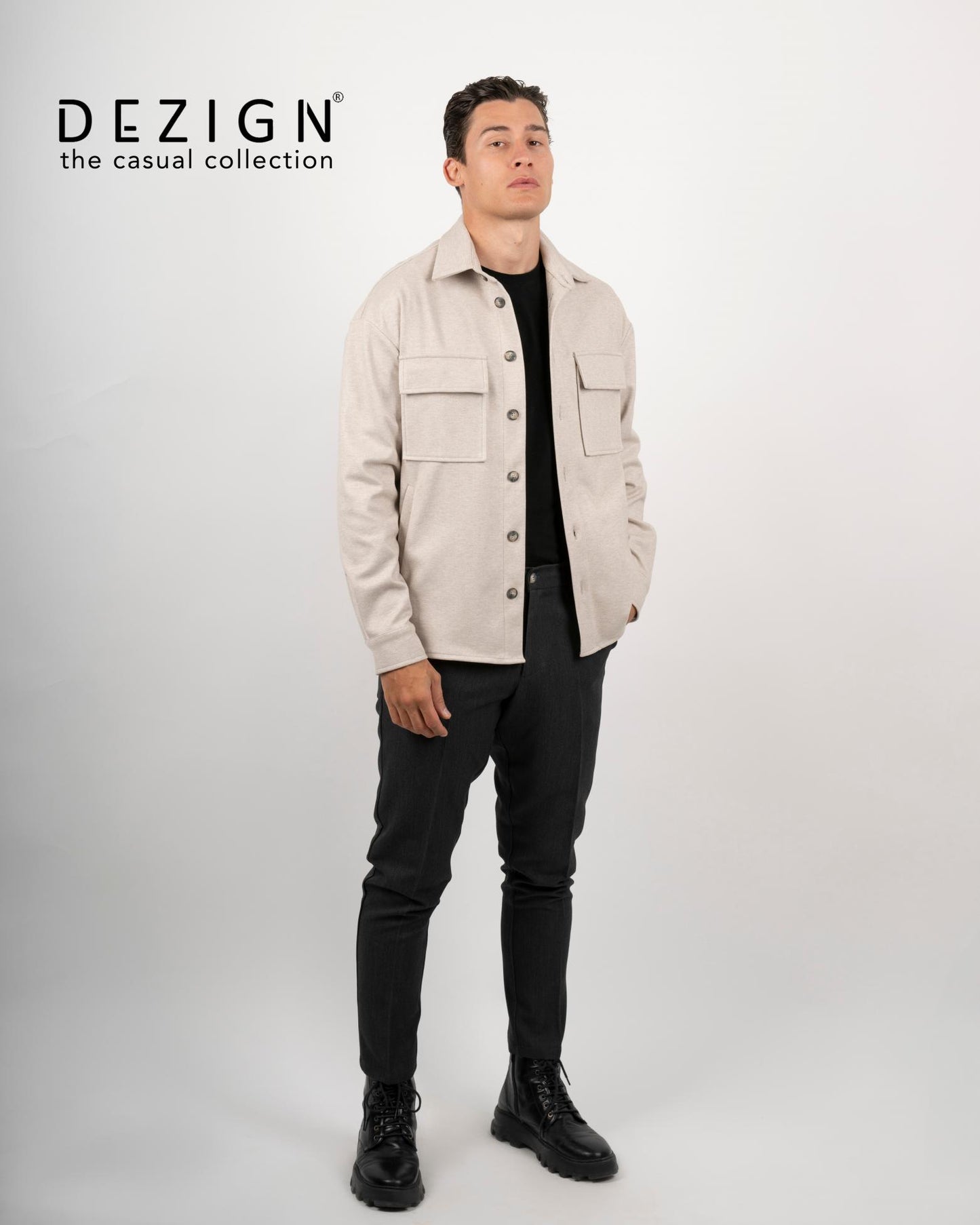 ΜΠΕΖ JACKET OVER ΜΕ ΠΛΑΙΝΕΣ ΤΣΕΠΕΣ DEZIGN
