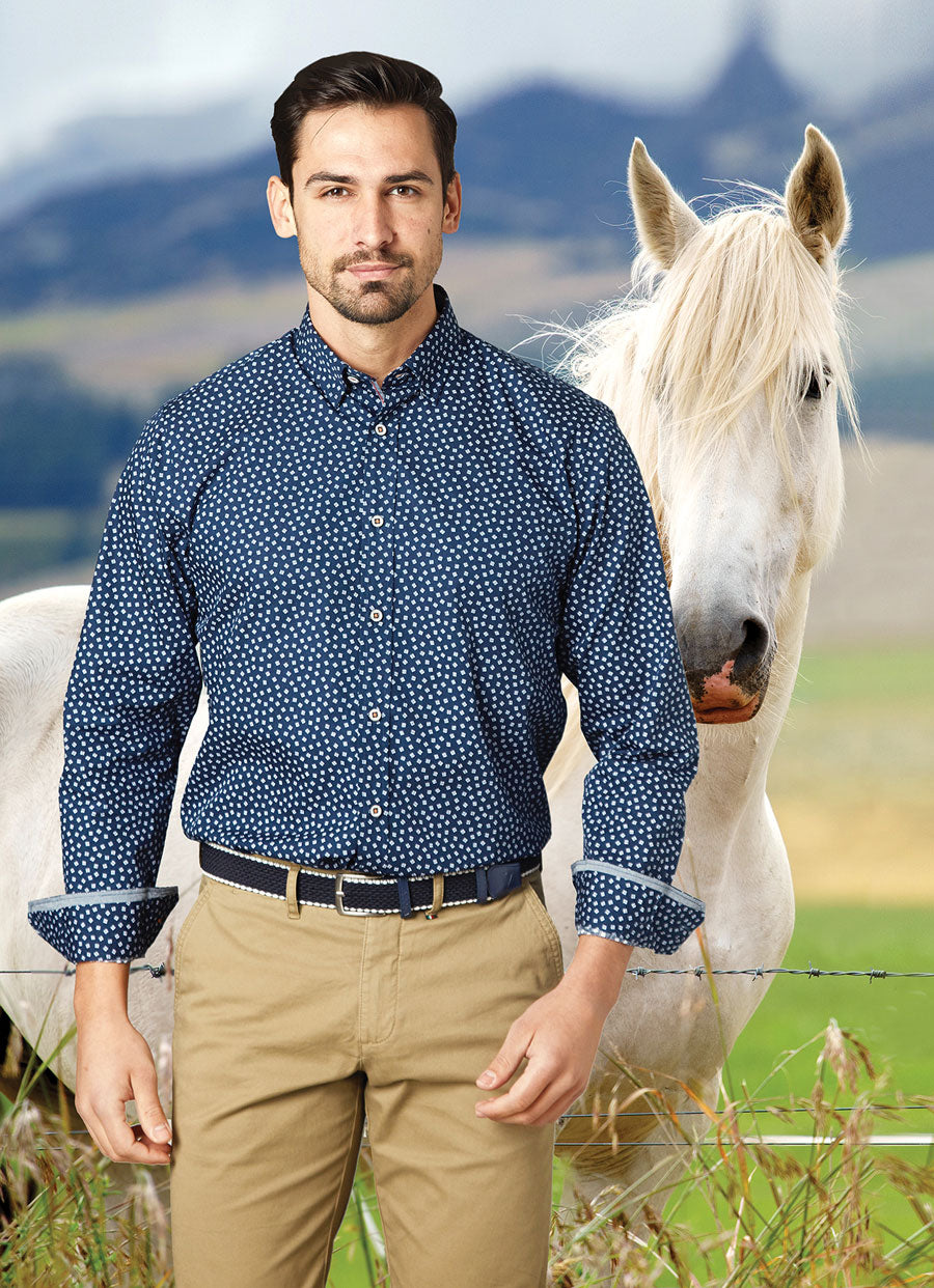 ΠΟΥΚΑΜΙΣΟ ΒΑΜΒΑΚΕΡΟ ΜΕ ΜΑΚΡΥ ΜΑΝΙΚΙ-ΜΠΛΕ-VISCONTI