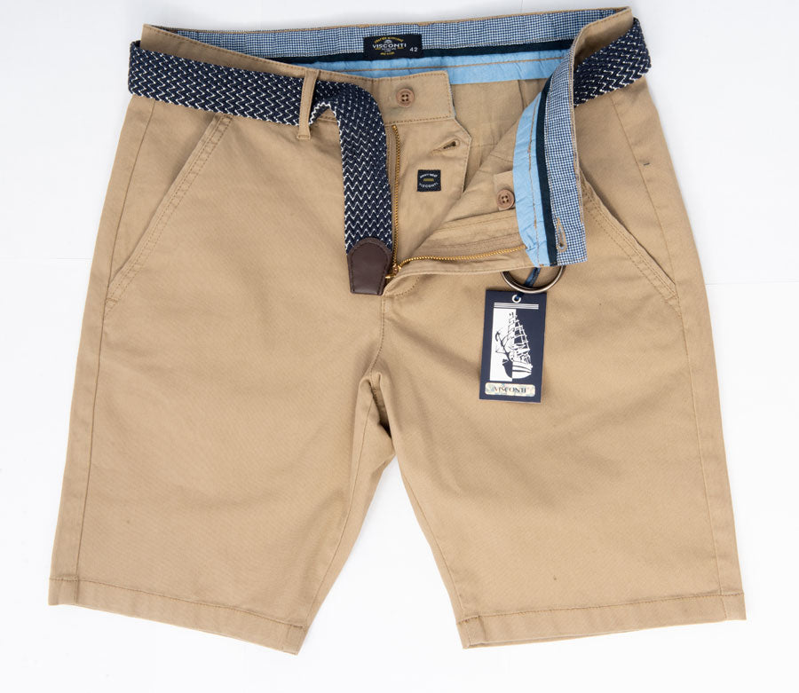 ΑΝΔΡΙΚΗ ΒΕΡΜΟΥΔΑ CHINOS ΒΑΜΒΑΚΕΡΗ ΜΕ ΖΩΝΗ- ΤΑΜΠΑ