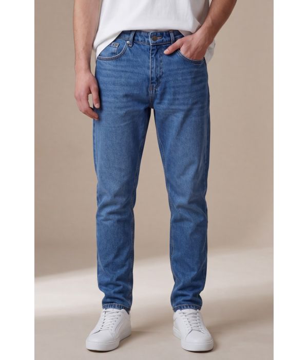 ΠΑΝΤΕΛΟΝΙ JEAN TAPERED FIT-ΜΠΛΕ