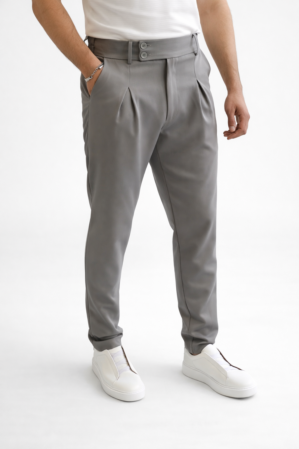 ΓΚΡΙ ΠΑΝΤΕΛΟΝΙ ΜΕ ΠΙΕΤΕΣ-BLACK