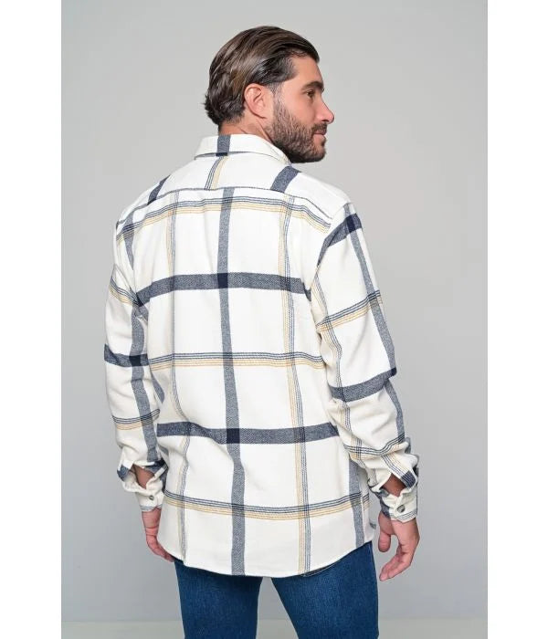 ΠΟΥΚΑΜΙΣΟ FLANNEL BUTTER BEN TAILOR - ΕΚΡΟΥ