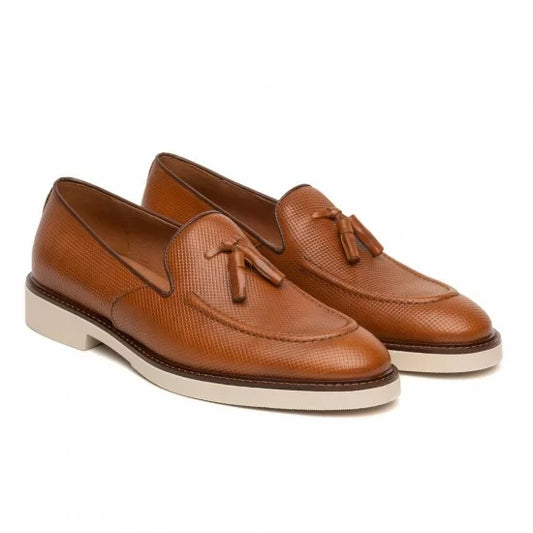 ΔΕΡΜΑΤΙΝΟ ΑΝΔΡΙΚΟ LOAFER ΜΕ ΦΟΥΝΤΑΚΙΑ ΤΑΜΠΑ RAYMONT