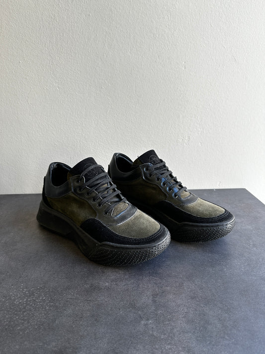 ΔΕΡΜΑΤΙΝΟ SNEAKER ΛΑΔΙ-ΜΑΥΡΟ ΚΑΣΤΟΡΙ