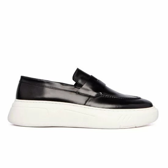 ΔΕΡΜΑΤΙΝΟ ΑΝΔΡΙΚΟ PENNY LOAFER ΜΑΥΡΟ RAYMONT