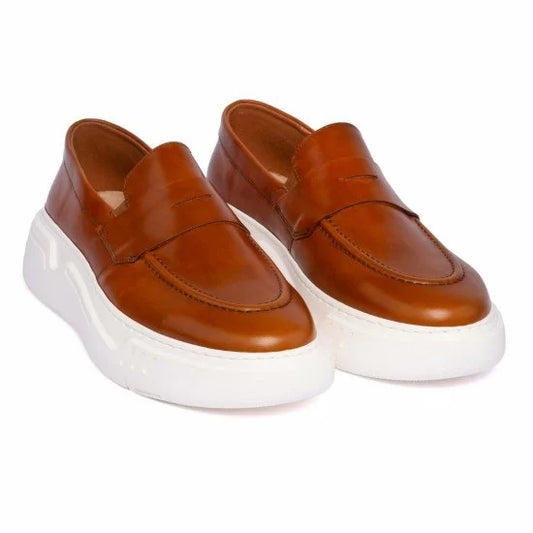 ΔΕΡΜΑΤΙΝΟ ΑΝΔΡΙΚΟ PENNY LOAFER ΤΑΜΠΑ RAYMONT