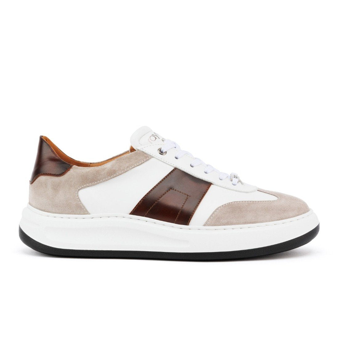 ΛΕΥΚΑ ΑΝΔΡΙΚΑ ΔΕΡΜΑΤΙΝΑ SNEAKERS ΚΟΝΙΑΚ/ΜΠΕΖ-RAYMONT