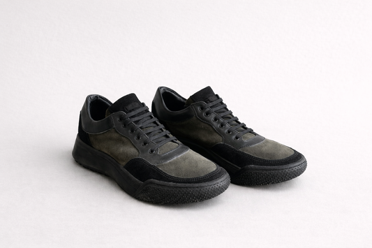 ΔΕΡΜΑΤΙΝΟ SNEAKER ΛΑΔΙ-ΜΑΥΡΟ ΚΑΣΤΟΡΙ