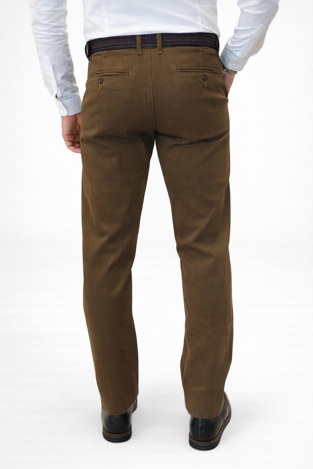 ΥΦΑΣΜΑΤΙΝΟ ΠΑΝΤΕΛΟΝΙ CHINOS ΜΕ ΠΛΕΚΤΗ ΖΩΝΗ