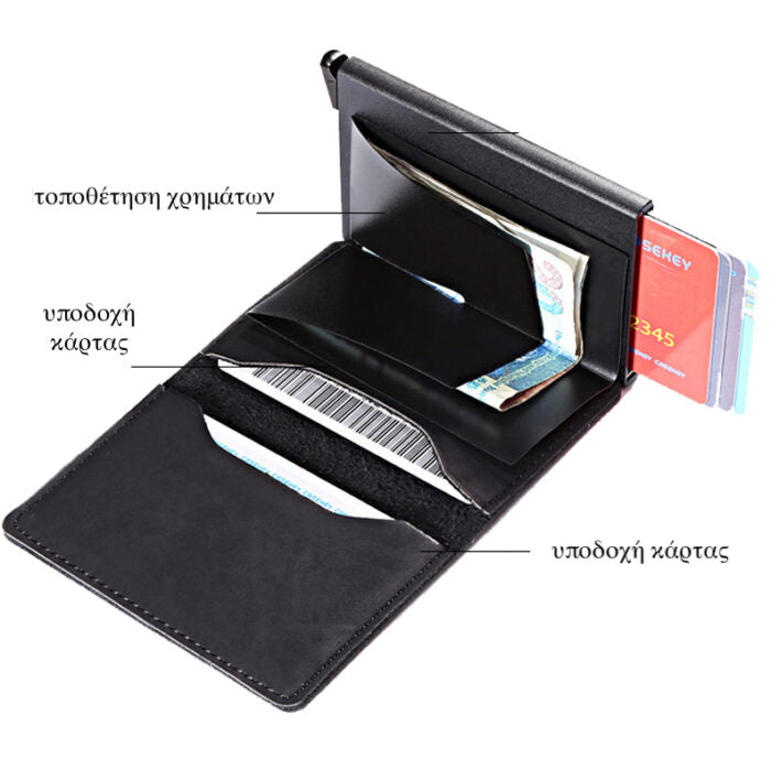 Δερμάτινο Πορτοφόλι Χρώμα Cognac RFID