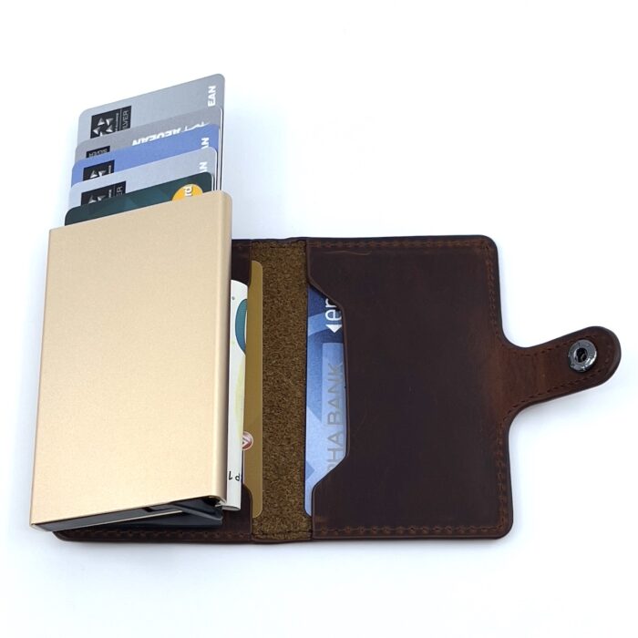 Δερμάτινο Πορτοφόλι Χρώμα Cognac RFID