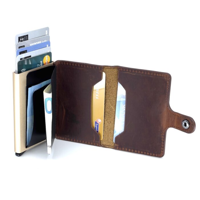 Δερμάτινο Πορτοφόλι Χρώμα Cognac RFID