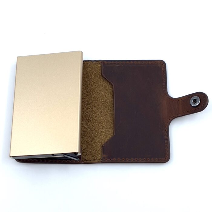 Δερμάτινο Πορτοφόλι Χρώμα Cognac RFID