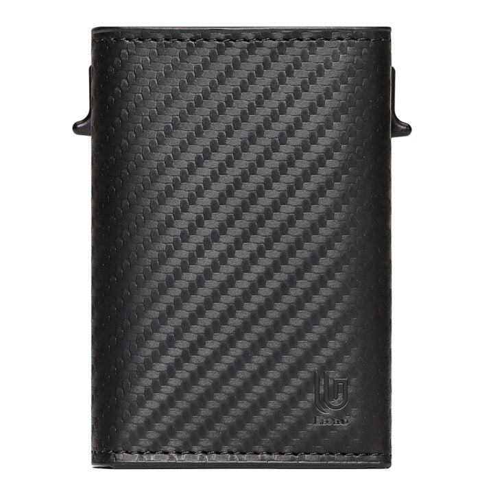 Μαύρο Πορτοφόλι Carbon Fiber RFID με Pop-up Μηχανισμό