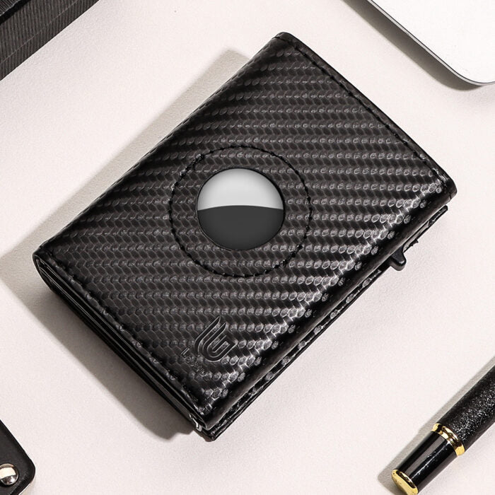 Πορτοφόλι CarbonFiber Μαύρο RFID AirTag