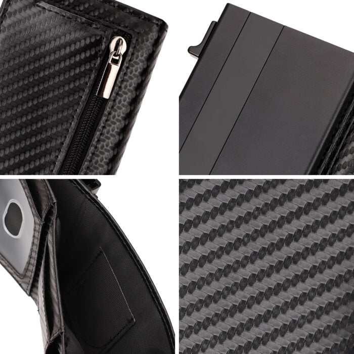 Πορτοφόλι CarbonFiber Μαύρο RFID AirTag