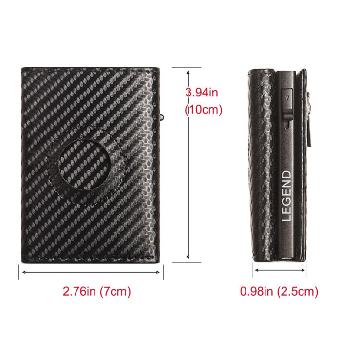 Πορτοφόλι CarbonFiber Μαύρο RFID AirTag