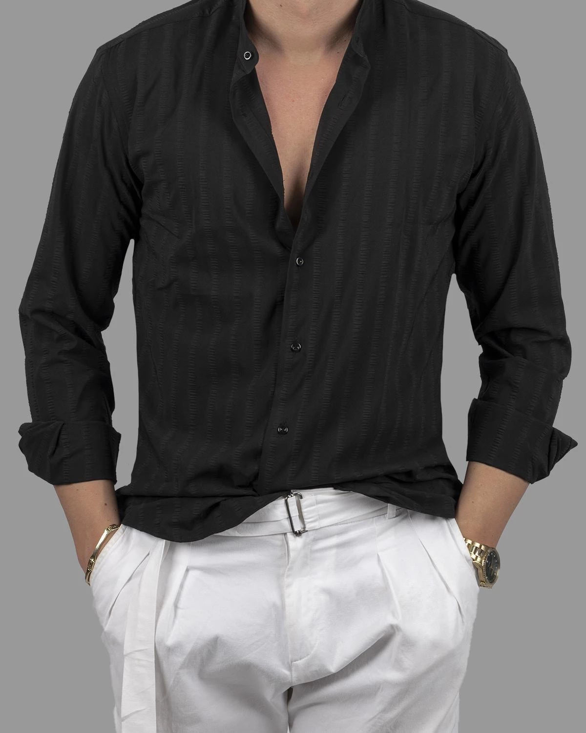 ΜΑΥΡΟ ΠΟΥΚΑΜΙΣΟ ΓΚΟΦΡΕ ΜΑΟ DEZIGN