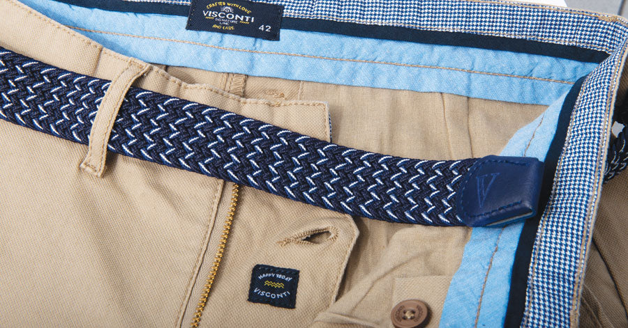 ΑΝΔΡΙΚΟ ΠΑΝΤΕΛΟΝΙ CHINOS ΒΑΜΒΑΚΕΡΟ ΜΕ ΖΩΝΗ-ΠΑΓΟΥ-VISCONTI