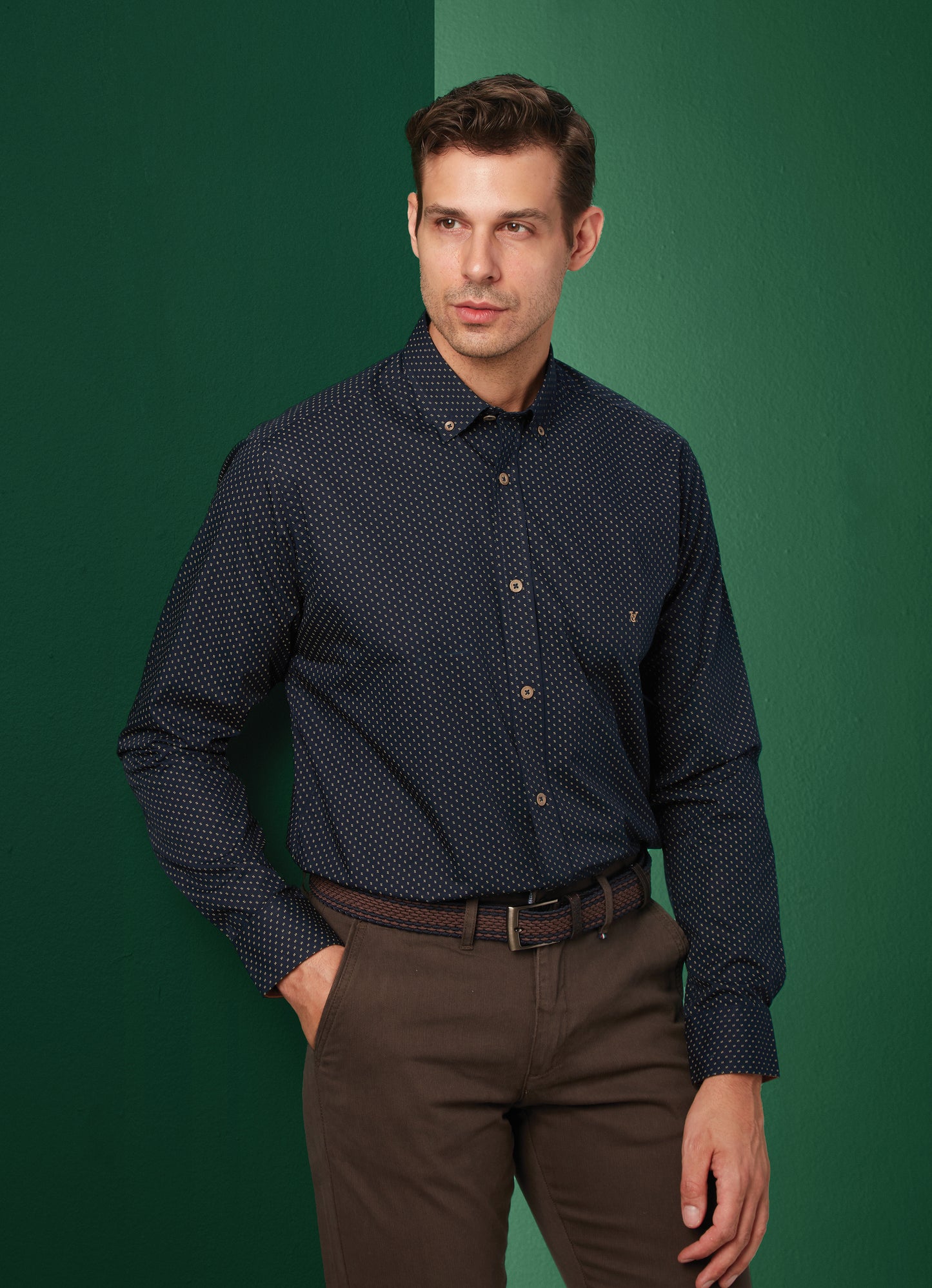 ΣΚΟΥΡΟ ΜΠΛΕ ΒΑΜΒΑΚΕΡΟ ΠΟΥΚΑΜΙΣΟ ΜΕ ΜΙΚΡΟΣΧΕΔΙΟ