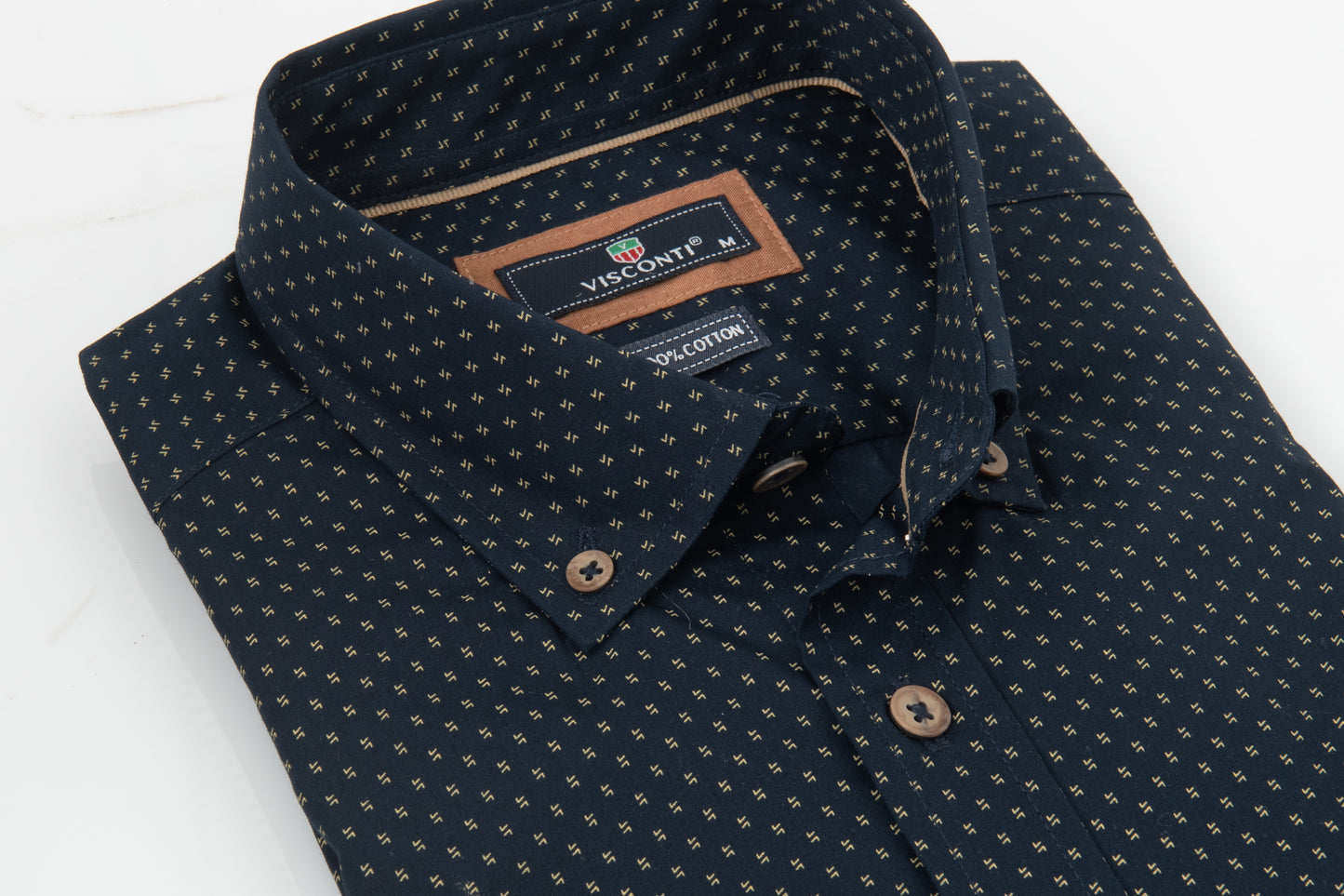 ΣΚΟΥΡΟ ΜΠΛΕ ΒΑΜΒΑΚΕΡΟ ΠΟΥΚΑΜΙΣΟ ΜΕ ΜΙΚΡΟΣΧΕΔΙΟ